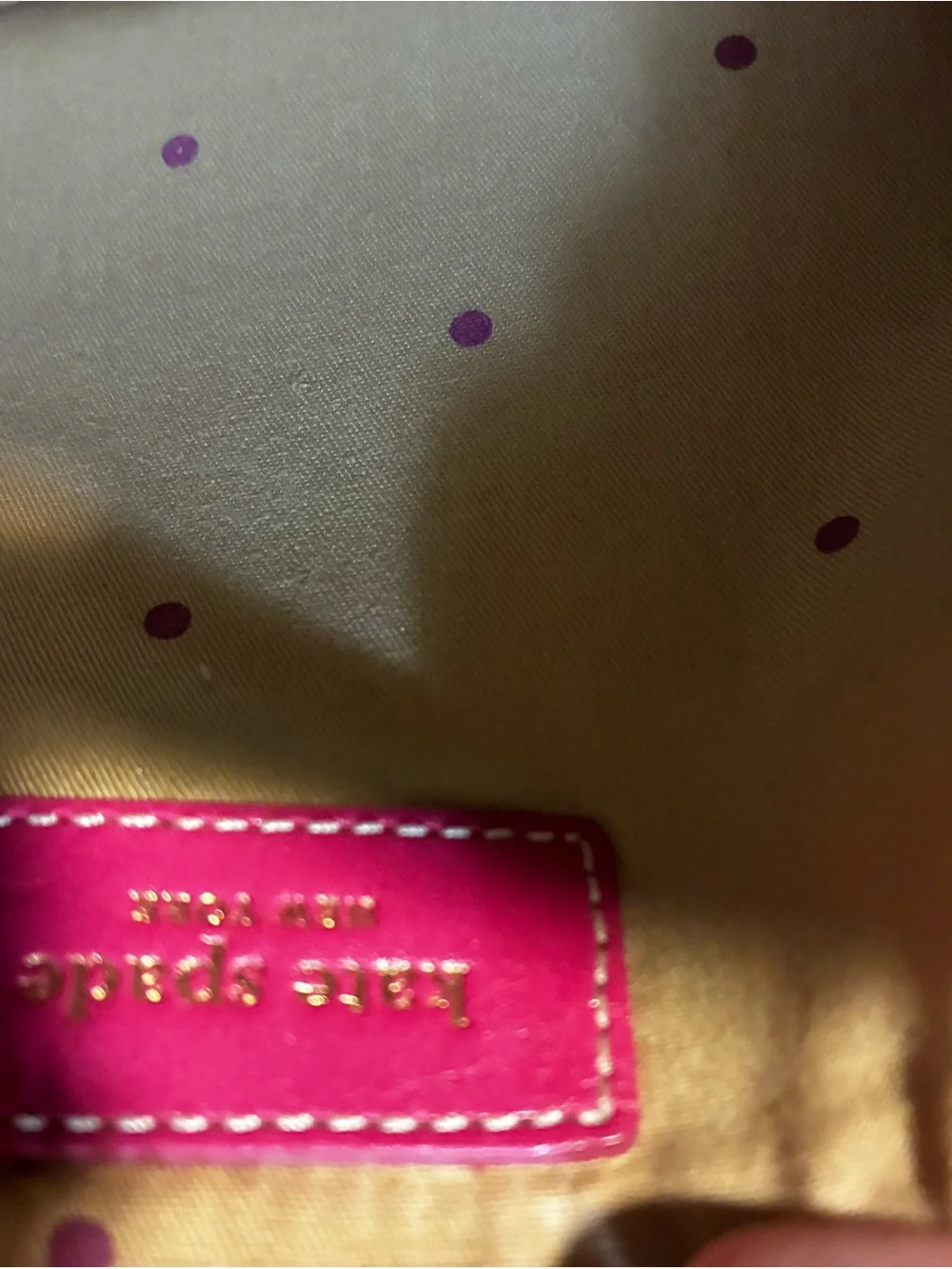 Kate spade New York Metallic Rose Gold Clutch with Pink Pocket
